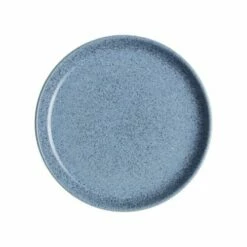 Denby Studio Blue Flint Small Coupe Plate - Elegant Tableware for Everyday Dining