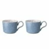 Denby Studio Blue Brew Set Of 2 Tea/Coffee Cups | Premium Stoneware Drinkware -HARTS OF STUR Sales 409041001 Denby Studio Blue Brew Set Of 2 Tea Coffee Mugs