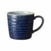 Denby Studio Blue Cobalt/Pebble Ridged Mug - Premium Stoneware Drinkware -HARTS OF STUR Sales 410010616 Denby Studio Blue Cobalt Pebble Ridged Mug