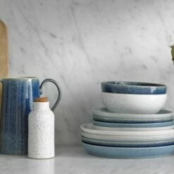 Denby Studio Blue Cobalt Small Coupe Plate - Elegant Tableware for Everyday Dining -HARTS OF STUR Sales 410012003 Denby Studio Blue Cobalt Small Coupe Plate 2