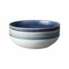 Denby Studio Blue 4 Piece Pasta Bowl Set - Premium Tableware for Stylish Dining -HARTS OF STUR Sales 411040044 Denby Studio Blue Set Of 4 Pasta Bowls