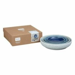 Denby Studio Blue 4 Piece Nesting Bowl Set - Premium Tableware for Stylish Dining -HARTS OF STUR Sales 411040650 Denby Studio Blue Set Of 4 Nesting Bowls 1