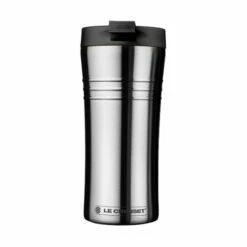Le Creuset Black Stainless Steel Travel Mug - 12oz, Vacuum Insulated, Durable & Stylish