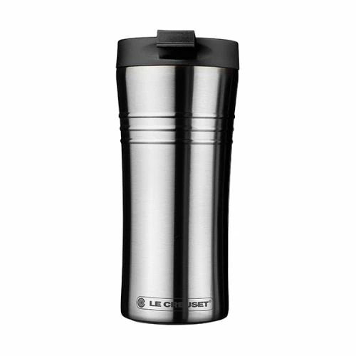 Le Creuset Black Stainless Steel Travel Mug - 12oz, Vacuum Insulated, Durable & Stylish 3 Le Creuset Black Stainless Steel Travel Mug - 12oz, Vacuum Insulated, Durable & Stylish