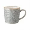 Denby Studio Grey Ridged Mug - Premium Stoneware Mug for Coffee & Tea