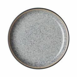 Denby Studio Grey Small Coupe Plate - Elegant Tableware for Everyday Dining