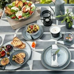 Denby Studio Grey Coupe Dinner Plate - Premium Stoneware Tableware -HARTS OF STUR Sales 426012005 Denby Studio Grey Coupe Dinner Plate 2