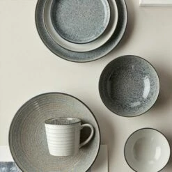 Denby Studio Grey Coupe Dinner Plate - Premium Stoneware Tableware -HARTS OF STUR Sales 426012005 Denby Studio Grey Coupe Dinner Plate 4