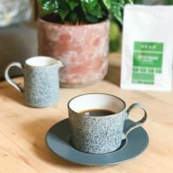 Denby Studio Grey Brew Espresso Cup Set Of 2 - Premium Stoneware Coffee Cups -HARTS OF STUR Sales 426041011 Denby Studio Grey Brew Espresso Cup Set Of 2 3