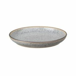 Denby Studio Grey Set Of 4 Medium Coupe Plates - Premium Stoneware Tableware -HARTS OF STUR Sales 426042004 Denby Studio Grey Set Of 4 Medium Coupe Plates 2