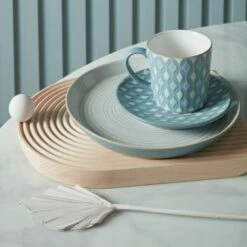 Denby Impression Blue Hourglass Small Plate - Elegant Tableware for Everyday Dining -HARTS OF STUR Sales 436010203 Denby Impression Blue Hourglass Small Plate 2