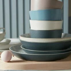 Denby Impression Blue Hourglass Small Plate - Elegant Tableware for Everyday Dining -HARTS OF STUR Sales 436010203 Denby Impression Blue Hourglass Small Plate 4