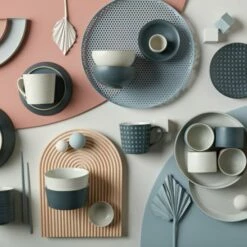 Denby Impression Charcoal 4 Piece Medium Plate Set - Premium Tableware for Modern Dining -HARTS OF STUR Sales 437040004 Denby Impression Charcoal Set Of 4 Medium Plates 5