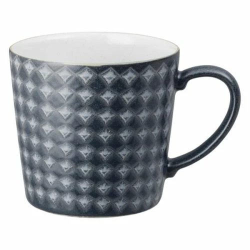 Denby Impression Charcoal Set of 2 Diamond Large Mugs - Premium Stoneware Drinkware 4 Denby Impression Charcoal Set of 2 Diamond Large Mugs - Premium Stoneware Drinkware - Image 2