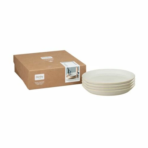 Denby Impression Cream 4 Piece Medium Plate Set - Elegant Tableware for Everyday Dining 6 Denby Impression Cream 4 Piece Medium Plate Set - Elegant Tableware for Everyday Dining - Image 4