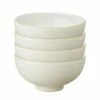 Denby Impression Cream 4 Piece Rice Bowl Set - Elegant Tableware for Everyday Dining -HARTS OF STUR Sales 438040045 Denby Impression Cream Set Of 4 Rice Bowls