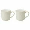 Denby Impression Cream Set Of 2 Spiral Large Mugs - Premium Stoneware Drinkware -HARTS OF STUR Sales 438040200 Denby Impression Cream Set Of 2 Spiral Large Mugs