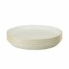 Denby Impression Cream 4 Piece Spiral Dinner Plate Set - Elegant Tableware for Modern Dining -HARTS OF STUR Sales 438042555 Denby Impression Cream Set Of 4 Spiral Dinner Plates