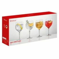 Spiegelau Gin & Tonic Glass 4 Piece Set - Premium Crystal Glassware for Cocktails -HARTS OF STUR Sales 4390179 Spiegelau Gin And Tonic Glass 4Pc Set 2
