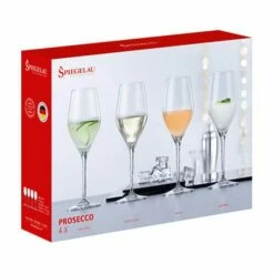 Spiegelau Prosecco Glass 4 Piece Set - Premium Crystal Drinkware for Sparkling Wines -HARTS OF STUR Sales 4400275 Spiegelau Prosecco Glass 4Pc Set 2
