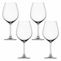 Spiegelau Salute Burgundy Wine Glass 4 Piece Set - Premium Crystal Wine Glasses for Red Wine