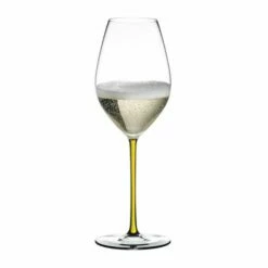 Riedel Hand Made Fatto A Mano Champagne Wine Glass - Yellow | Premium Crystal Glassware -HARTS OF STUR Sales 490028Y Riedel Hand Made Fatto A Mano Champagne Wine Glass Yellow 1