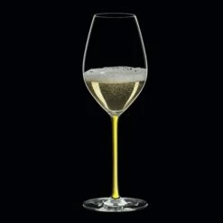 Riedel Hand Made Fatto A Mano Champagne Wine Glass - Yellow | Premium Crystal Glassware -HARTS OF STUR Sales 490028Y Riedel Hand Made Fatto A Mano Champagne Wine Glass Yellow 3