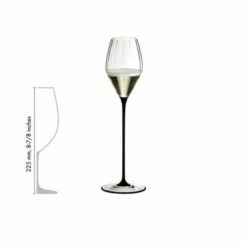 Riedel High Performance Champagne Glass Black - Premium Crystal Drinkware -HARTS OF STUR Sales 499428B Riedel High Performance Champagne Glass Black 2