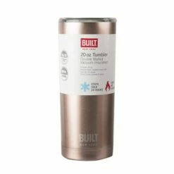 Built 568ml Double Walled Stainless Steel Travel Mug - Rose Gold | Insulated Drinkware -HARTS OF STUR Sales 5193243 Built 20oz Water Tumbler Rose Gold 2