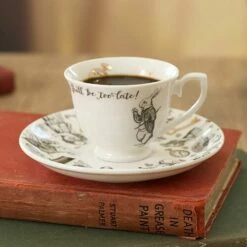 Alice In Wonderland Espresso Cup & Saucer Set - Unique Drinkware for Tea & Coffee Lovers -HARTS OF STUR Sales 5200019 Victoria And Albert Alice In Wonderland Espresso Cup And Saucer 2