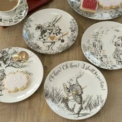 HARTS OF STUR Sales -HARTS OF STUR Sales 5200020 Victoria And Albert Alice In Wonderland Set 4 Side Plates 1