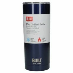 Built 568ml Double Walled Stainless Steel Travel Mug - Midnight Blue | Insulated Drinkware -HARTS OF STUR Sales 5226848 Built 20OZ Stainless Steel Water Travel Mug Midnight Blue 2