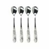 Alice in Wonderland Themed Set of 4 Stainless Steel Teaspoons - Elegant Cutlery for Tea Lovers