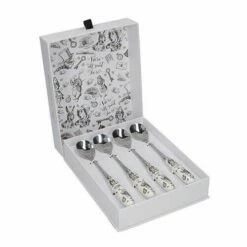 Alice in Wonderland Themed Set of 4 Stainless Steel Teaspoons - Elegant Cutlery for Tea Lovers -HARTS OF STUR Sales 5227080 Alice in Wonderland Set Of 4 Teaspoons 3