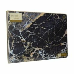 Creative Tops Navy Marble Pack of 4 Large Premium Placemats - Stylish Table Mats for Dining & Decor -HARTS OF STUR Sales 5233719 Creative Tops Navy Marble Pack Of 4 Large Premium Placemats 1