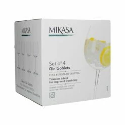 MIKASA Julie Set Of 4 Gin Goblets - Elegant Drinkware for Cocktails & Spirits -HARTS OF STUR Sales 5234309 Mikasa Julie Set Of 4 Gin Goblets 1