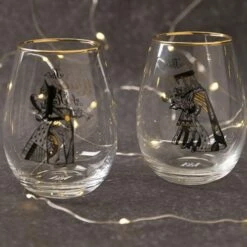 Alice In Wonderland Set Of 2 Tumblers - 500ml Glass Cups with Unique Design -HARTS OF STUR Sales 5236661 Victoria And Albert Alice In Wonderland Set Of 2 Tumblers 3