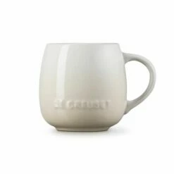 Le Creuset Meringue Stoneware Coupe Collection Sphere Mug - Elegant & Durable Drinkware -HARTS OF STUR Sales 60324327160099 Le Creuset Meringue Stoneware Sphere Mug 2