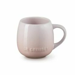 Le Creuset Shell Pink Stoneware Coupe Collection Sphere Mug | Premium Drinkware