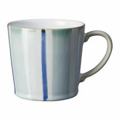 Denby Blue Stripe Painted Large Mug - Premium Ceramic Drinkware