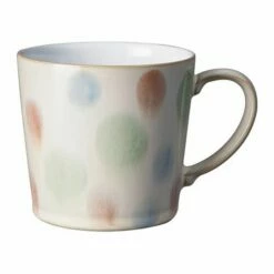 Denby Multi Spot Painted Large Mug - Premium Stoneware Drinkware