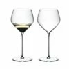 Riedel Veloce Chardonnay Wine Glasses, Set of 2 - Premium Crystal Glassware for White Wines -HARTS OF STUR Sales 633097 Riedel Veloce Pack of Two Chardonnay Glasses