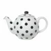 London Pottery Globe 2 Cup Teapot - White with Black Spots | Classic Design for Tea Lovers -HARTS OF STUR Sales 67210 London Pottery Globe 2 Cup Teapot White With black Spots