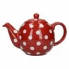London Pottery Globe 4 Cup Teapot - Red with White Spots | Classic Design for Tea Lovers