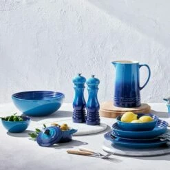 Le Creuset Azure Stoneware 27cm Dinner Plate - Premium Tableware for Stylish Dining -HARTS OF STUR Sales 70202272200099 Le Creuset Dinner Plate Azure Blue 4