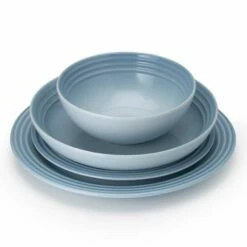 Le Creuset Coastal Blue Stoneware 27cm Dinner Plate - Premium Tableware for Stylish Dining -HARTS OF STUR Sales 70202274200099 Le Creuset Coastal Blue Stoneware 27cm Dinner Plate 4