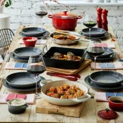 Le Creuset Flint Stoneware 27cm Dinner Plate - Durable & Stylish Tableware -HARTS OF STUR Sales 70202274440099 Le Creuset Flint Stoneware 27cm Dinner Plate 4