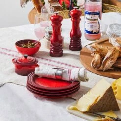 Le Creuset Cerise Stoneware 22cm Side Plate - Durable & Stylish Tableware -HARTS OF STUR Sales 70203220600099 Le Creuset Cerise Stoneware 22cm Side Plate 4 1
