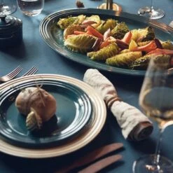 Le Creuset Deep Teal Stoneware 22cm Side Plate - Premium Tableware for Stylish Dining -HARTS OF STUR Sales 70203226420099 Le Creuset Deep Teal Stoneware 22cm Side Plate 5 1