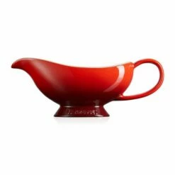 Le Creuset Cerise Stoneware Gravy Boat 460ml - Premium Tableware for Elegant Dining -HARTS OF STUR Sales 71226460600000 Le Creuset 460ml Cerise Gravy Boat 2
